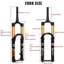 BUCKLOS Factory 38 27.5/29 inch 110 * 15mm Boost Downhill Tapered Air Suspension Fork, 180mm Travel 38mm Inner Tube Thru Axle Rebound Adjustment Disc Brake Front Forks, fit Mountain Bike AM DH.