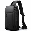 BANGE Sling Bag, Waterproof Men's Chest Bag Shoulder bags Crossbody Sling Backpack for Men……, 7566black, Minimal,casual