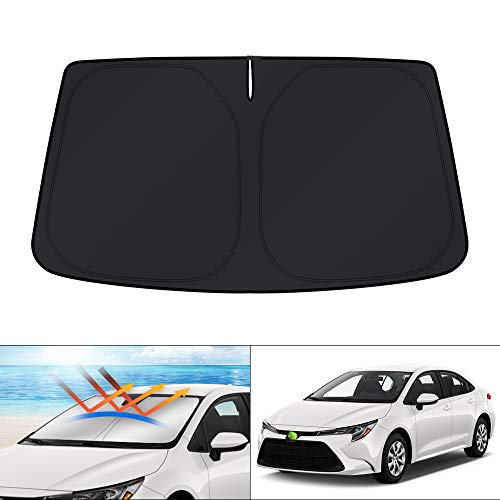 KUST Windshield Sun Shade Blocks UV Rays Sun Visor Protector Foldable Sunshade for Toyota Corolla Sedan 2018-2021 Keep Your Car Cooler