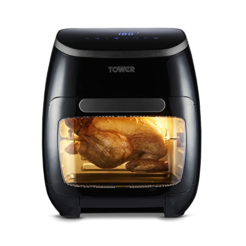 Tower T17076 Xpress Pro Combo 10-in-1 Digital Air Fryer Oven with Rapid Air Circulation, 60-Minute Timer, 11L, 2000W, Black