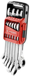 Facom - Set of 10 Metric and Inch Combination Ratchet Spanners - 467B.JP10 - Compact and Easy to Use - Chemical Resistant - Long Life - Portable Case