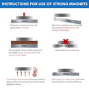 Strong Neodymium Disc Magnets 50% Stronger Than N35 Rare Earth Magnets - 1.26" D x 1/8" H, Pack of 12