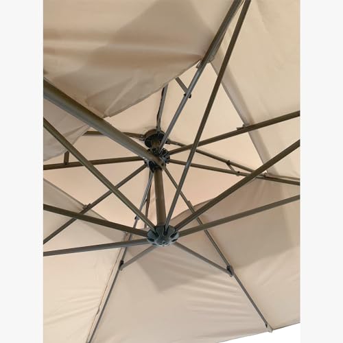 Garden Winds Replacement Canopy Top Cover for ABBA Offset Umbrella Umbrella - RipLock 350, Beige