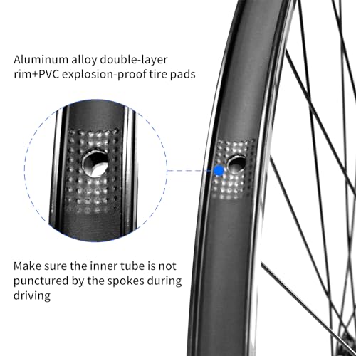 ZTZ 26"/27.5"/29" Mountain Bike Wheelset，Ultralight Aluminum Alloy Rim 32H High Strength Bike Wheels， Quick Release Disc Brake MTB Wheel Set， Compatible 7-12 Speed Cassette