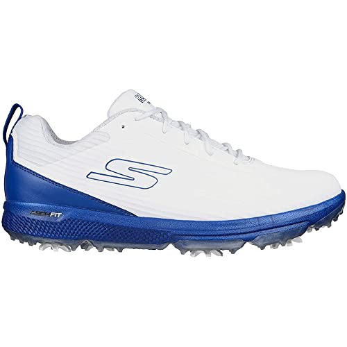 Skechers Go Golf Men's Pro 5 Hyper Golf Shoes, White Blue, 10.5 US