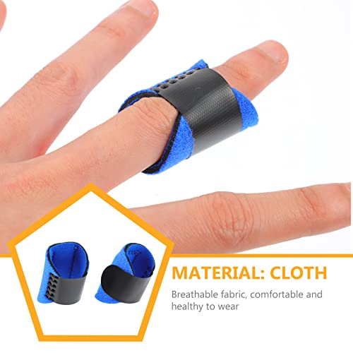 CLISPEED 2pcs Splint Mallet Protector Brace Stabilizer Support Wrap for Adults Knuckle Fixation (Blue)