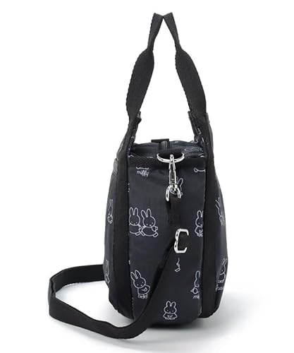 LeSportsac Small JENNI/8056 Official Shoulder Bag, Miffy Black Stencil, Free Size