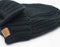 Home Prefer Outdoor Hat Winter Warm Thick Knit Beanie Cap with Visor One Size Fits Most Black