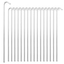 Super Z Outlet 9" Galvanized Non-Rust Anchoring Tent Stakes Pegs for Outdoor Camping, Soil Patio Gardening, Canopies, Landscaping Trim (20 Pack)