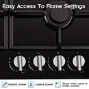 GASLAND chef Gas Cooktop 4 Burners Built-in Gas Hob Black Tempered Glass Finish Gas Cooker Stove NG LPG 60CM