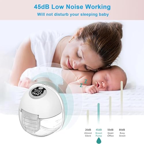 AUTENS 2 packs S32 Wearable Breast Pumps Portable Hands Free Electric Breastfeeding Pump, Silent & Painless, 4 Modes & 9 Levels, 24mm Flange, LCD Display and Memory Function Rechargeable Pump