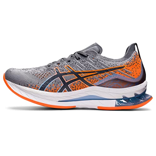 ASICS Men's Gel-Kinsei Blast Running Shoes, 9.5, Sheet Rock/Shocking Orange