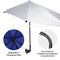 G4Free UPF 50+ Adjustable Beach Umbrella XL with Universal Clamp for Chair, Stroller, Wheelchair, Golf Cart, Bleacher, Patio