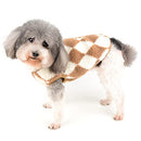 Zunea Winter Jacket Coat for Small Dogs Fleece Jumper Soft Warm Puppy Clothes Fuzzy Sweater Coat Plaid Fluffy Cold Weather Vest Pet Girl Boy Apparel Chihuahua Doggy Yorkie Cats Clothing Brown S