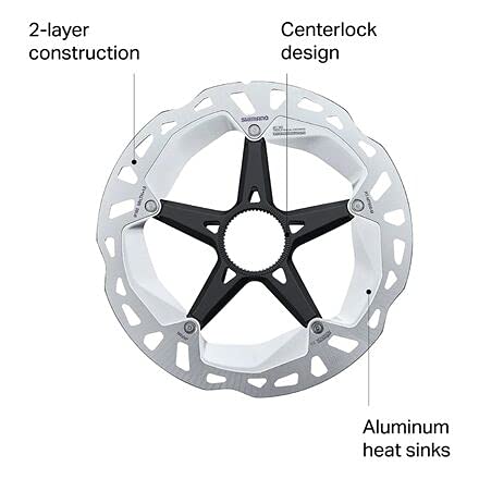 SHIMANO XT RT-MT800 Centerlock Disc Rotor Silver, 203mm