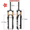 KRSEC 27.5/29 MTB Air Suspension Fork Travel 120mm,Rebound Adjust 1 1/8 Straight/Tapered Tube QR 9mm Manual/Remote Lockout XC AM Ultralight Mountain Bike Front Forks, Black