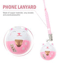 TOYANDONA Japanese Maneki Neko Lucky Cat Mobile Phone Pendant Copper Waving Cat Jingle Bell Mobile Phone Jewellery for DIY Key Chain Car Bag Purse Backpack Lucky Pendant Decoration Pack of 5