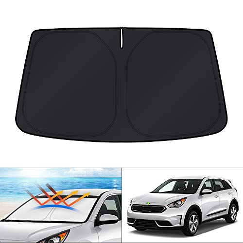 KUST Windshield Sun Shade for Kia NIRO 2017-2022 Accessories Sunshade Sun Visor Protector Foldable Blocks UV Rays Keep Your Car Cooler