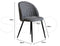 LEVEDE Dining Chairs, Set of 2 Reading Seating, Velvet Kitchen Chairs, Chic Nursing Seats, Home Furniture for Dining Room, Living Room, Cafe, Meeting Room, Load Up to 150kg (Black+White)