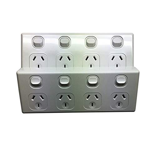 10 Amp Quad GPO x2 Pieces Power Point 4 Gang Electrical Socket 10A SAA