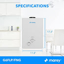 1.58 GPM, 34,120 BTU's Natural Gas Flow Activated Gas Tankless Water Heater