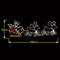 2.4M LED Christmas Light Giant Santa Sleigh Light with 2 Deer w/8 Function Controller for Holiday New Year Wedding Party Indoor Outdoor Xmas Decoration