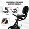 Genki X-Bike Magnetic Exercise Bike Folding Upright Cycling Spin Bike Recumbent Bicycle Home Gym Fitness 10 Resistance w/Bluetooth App Phone Holder