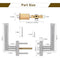 HOSOM 6 Pack Interior Door Levers Passage Door Handles Heavy Duty No Locking Door Handle Set for Hallway, Closet Doors, Satin Nickel Finished with Square Plate