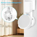 ZUOLACO Wall Mount Holder for Pop, Outlet Hanger stand for Pop, Built-in Cable Management, White