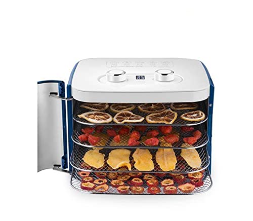 TODO 400W Food Dehydrator Stainless Steel Interior Preserve Yogurt Fruit Dryer Jerky Maker - Blue