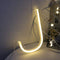 Warm White Neon Night Light LED Alphabet Marquee Light A-Z Neon Letter Sign Decorative Word Light Letter Neon Lights for Home Bar Cafe Party Event Festival Christmas Birthday Gifts for Kids (J)