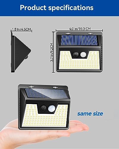 Peasur Solar Outdoor Lights [15 Pack/140LED], Motion Sensor Outdoor Lights Ultra-Bright, Solar Powered Security Lights 3 Working Modes, Solar Lights Outdoor Waterproof for Outside Garden Yard (500LM)