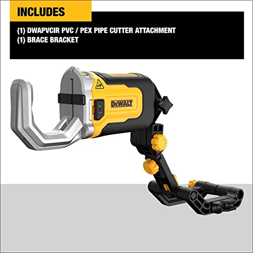 DEWALT IMPACT CONNECT PVC/PEX Cutter with Brace Bracket (DWAPVCIR)