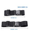 Frienda 4 Pieces Add a Bag Luggage Strap Adjustable Suitcase Belt Straps Accessories for Travel and Trip Black