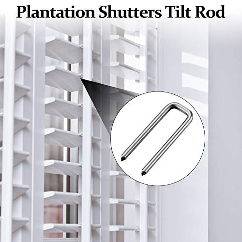 40 Pieces Plantation Shutter Repair Kit Replacement Louvers Staples Window Blind Tilt Rod Operable Plantation Silver Missing Metal Indoor Louver Staples Tools Repair