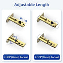 Zciuyo Front Door Handle - Entry Door Lock Handle Set for Left or Right Handed Doors, Reversible Interior Exterior Single Cylinder Lower Half Adjustable Lever Bright Brass Non-Locking Gold