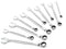 Facom - Set of 10 Metric and Inch Combination Ratchet Spanners - 467B.JP10 - Compact and Easy to Use - Chemical Resistant - Long Life - Portable Case