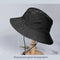 Black Waterproof Bucket Hat for Women and Men - UV Protection Beach Sun Hat Fishing Safari Boonie Hat Rain Hat Adjustable Packable