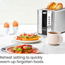 Chefman 2 Slice Toaster, 7 Shade Settings, Stainless Steel, 2 Slice with Extra-Wide Slots, Thick Bread and Bagel Toaster, Reheat, Defrost, Cancel, Lift Lever, Removable Crumb Tray