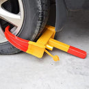 AIMALL Heavy Duty Wheel Clamp Lock Vehicle Caravan Car Security Anti-Theft w/ 2keys, Bright Red & Yellow, Durable Steel Construction, Easy to Use