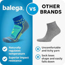 Balega Unisex Adults Running Socks Blister Resist Quarter, Black, Large US