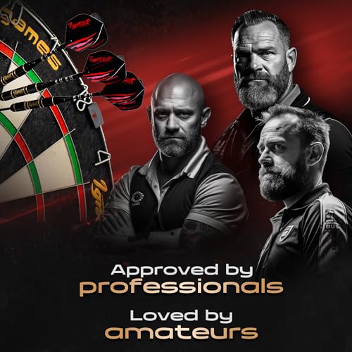 IgnatGames Steel Tip Darts Set - Professional Darts with Aluminum Shafts, Rubber O'Rings, and Extra Flights + Dart Sharpener + Innovative Case + Darts Guide