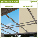 FLORALEAF 6'×25' Outdoor Shade Cloth 95% UV Block Fabric Roll for Pergola Carport Patio Deck Awning Garden Yard Balcony Backyard Privacy Screen Shade Cover