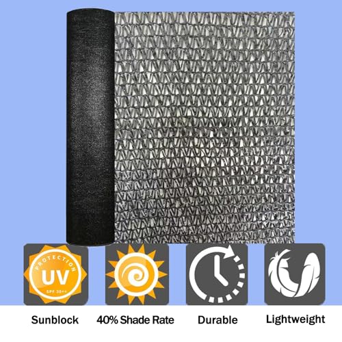 40% Black Sun Net Sun Mesh Shade Sunblock Shade Cloth UV Resistant Net for Garden Flower Plant for Greenhouse-can Custom Size (6.5ft X 12ft)