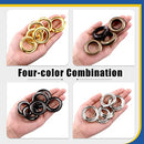 Glarks 32Pcs 25MM 4 Colors Metal Thickened Grommet Eyelets with Washers Kit for Leather, Tarp, Canvas