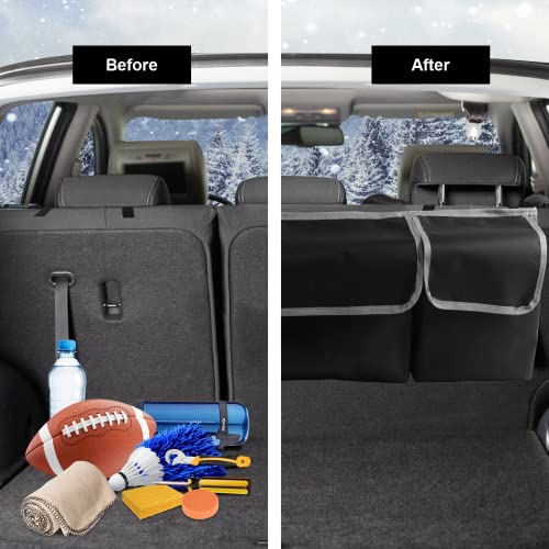 LONENESSL Car Boot Organiser, Boot Storage Bags for Suv and Adjustable Buckle Straps to Fit Waterproof PVC Foldable Durable,Keeps Your Car Boot Tidy,Car Boot Tidy Storage Bag, Space Saving Exper