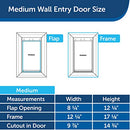 PetSafe Never Rust Wall Entry Pet Door - Telescoping Frame - Insulates Better Than Metal Doors, Energy Efficient Cat & Dog Door - Interior & Exterior Walls, Weatherproof, Easy to Install & Clean - M