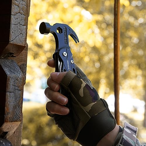 RAXCO Multitool Hammer Claw Hammer Multi-Tool with Screwdrivers, Multitool Pocket Pincers,Gifts for Men(Black)