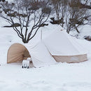 S'more Bello 4-Person Canvas Camping Tent, 4-Season Bell Tent Yurt Tent, Waterproof and Windproof Glamping Tent, Hot Tent with Stove Jack, Ideal for Family Camping, Hiking, Backpacking