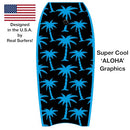 'Aloha' Kids Bodyboard 36" Body Board & Leash, Stylish Graphics, Lightweight Soft Top Bodyboard, EPS Foam Core, HDPE Slick Bottom & Included Wrist Leash, Great for Kids, Youth and Adult Surfers.